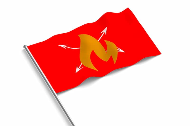 bandera de Arenas de fuego